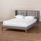 Baxton Studio Gretchen Grey Upholstered and Walnut Wood Queen Size Platform Bed 164-10658 - alternate 8